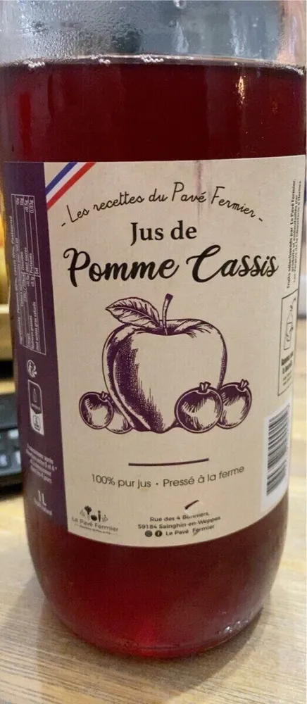 Jus de cassis pomme