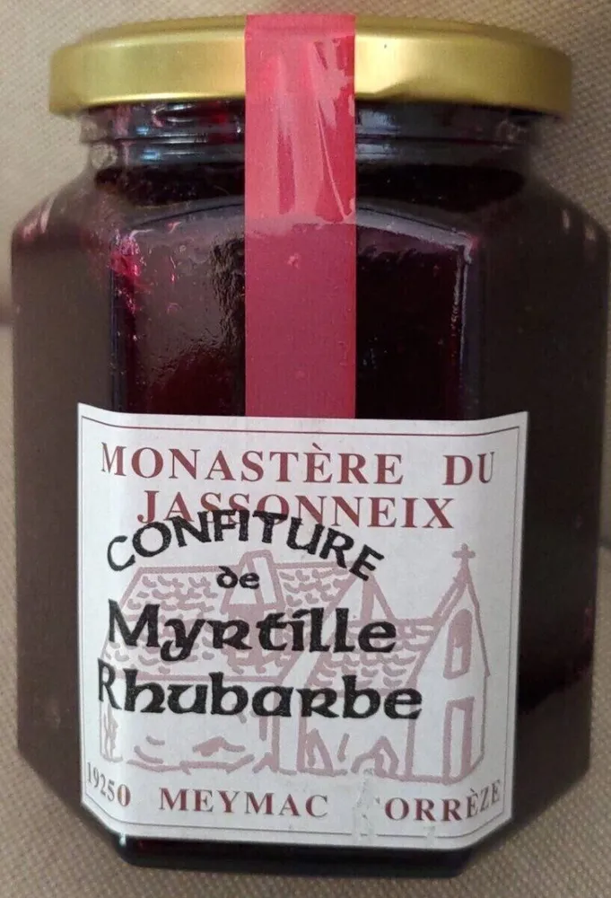 Confiture de myrtilles et rhubarbe