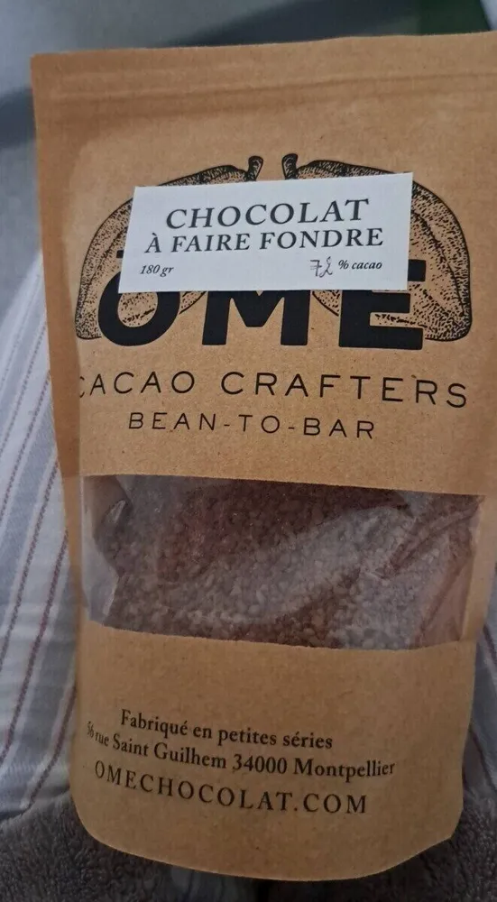 Chocolat à faire fondre 72% cacao