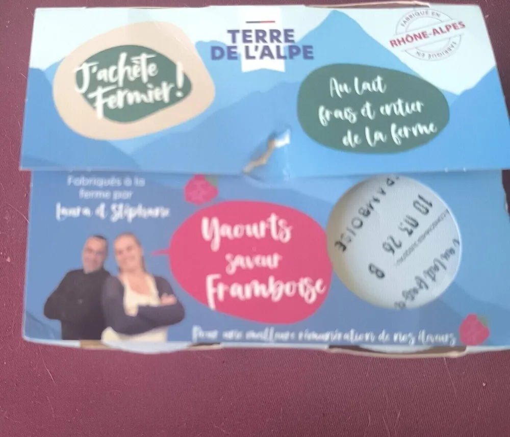 Yaourt saveur framboise