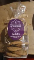 Sablés beurrées Alpes myrtille
