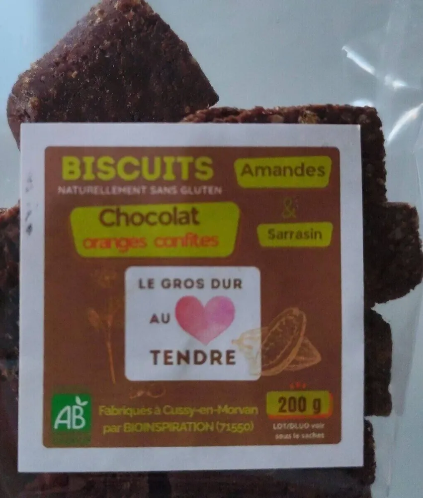 Biscuits chocolat orange confites