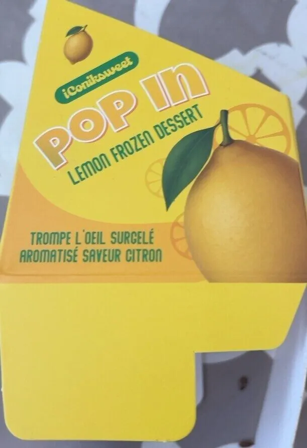Pop in lemon frozen dessert