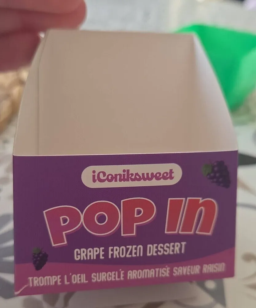 Pop in grape frozen dessert