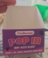 Pop in grape frozen dessert