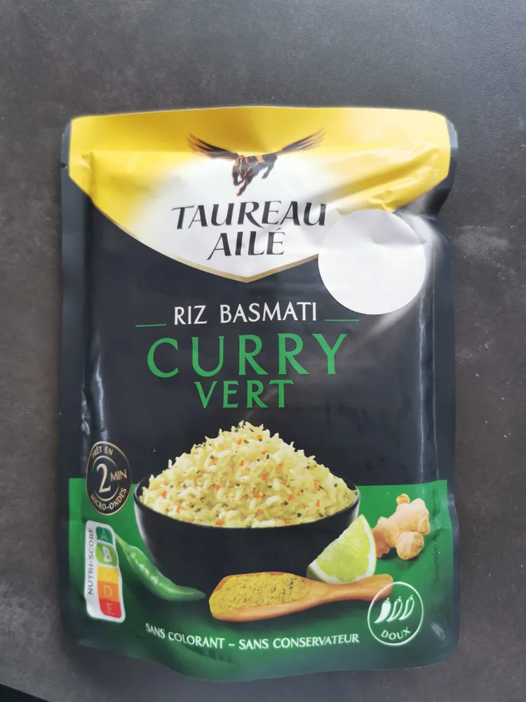 RIZ BASMATI CURRY VERT