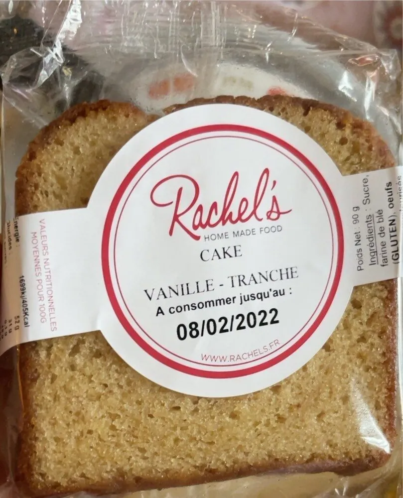 Cake vanille tranche