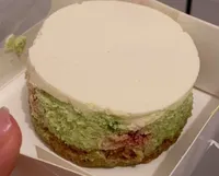 Cheesecake pistache framboise