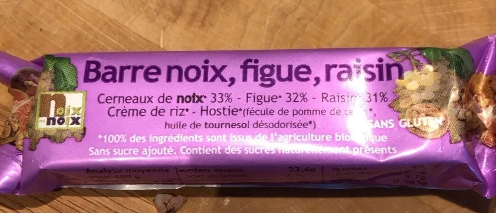 Barre noix figue raisin