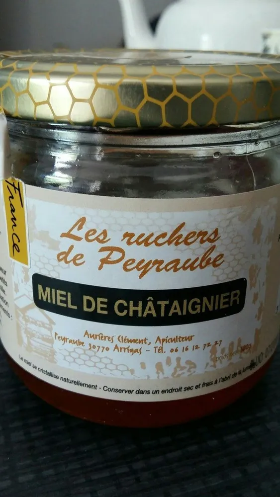 Miel de chataignier LES RUCHERS DE PEYRAUBE