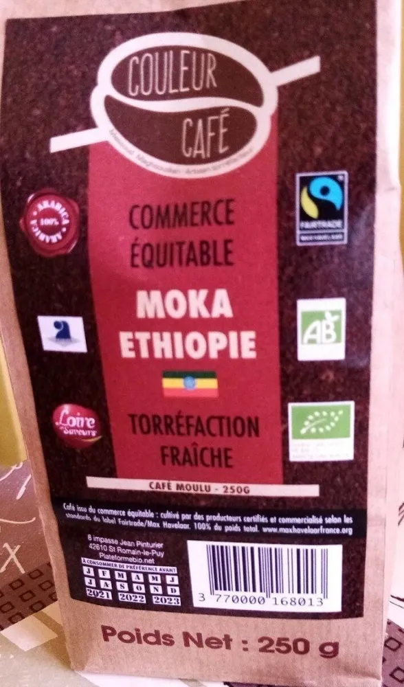 Café moulu Moka Éthiopie