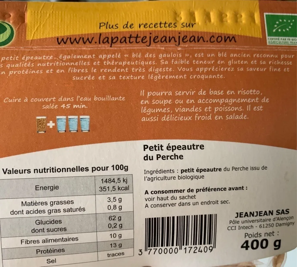 Petit epautre du perche