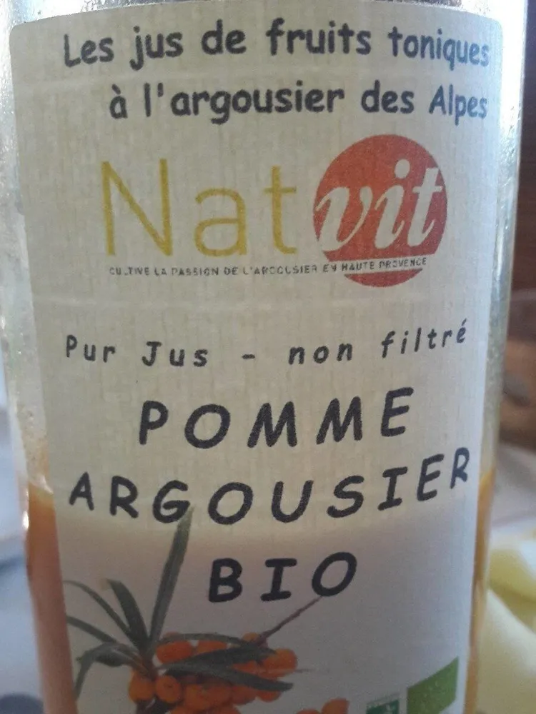 Pur jus pomme argousier