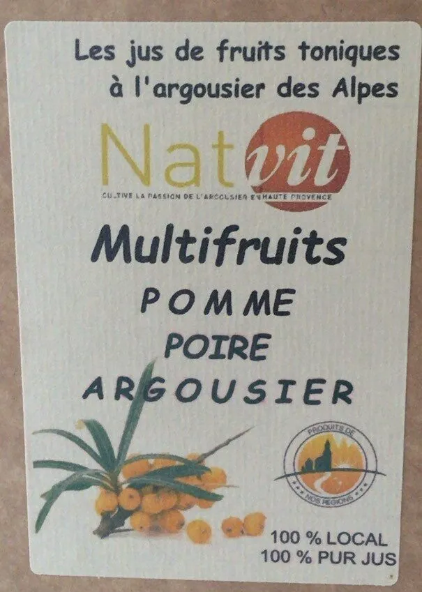 Multifruits pomme poire argousier