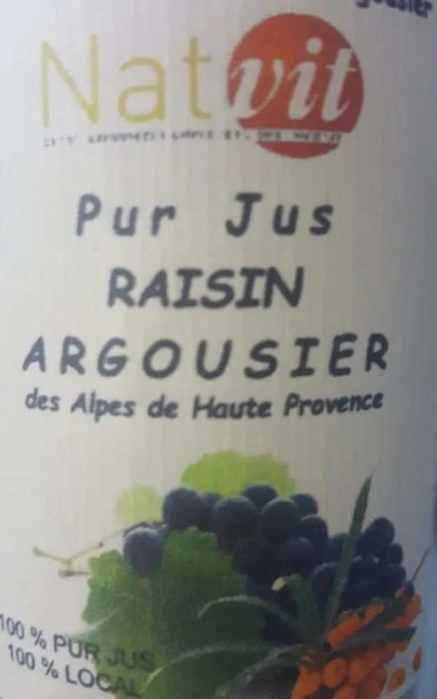 Pur jus Raisin Argousier