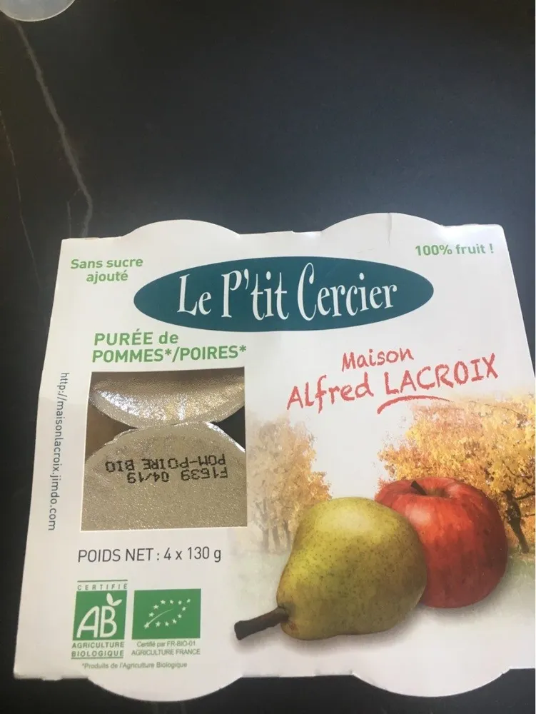 Le p'tit cercier puree pommes poires