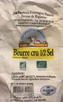 Beurre cru demi-sel