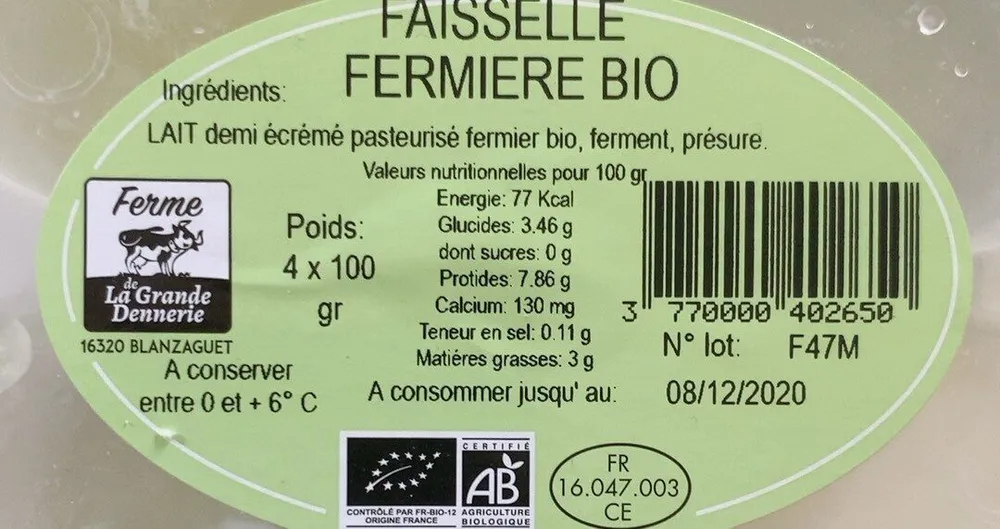 Faisselle Fermiere BIO