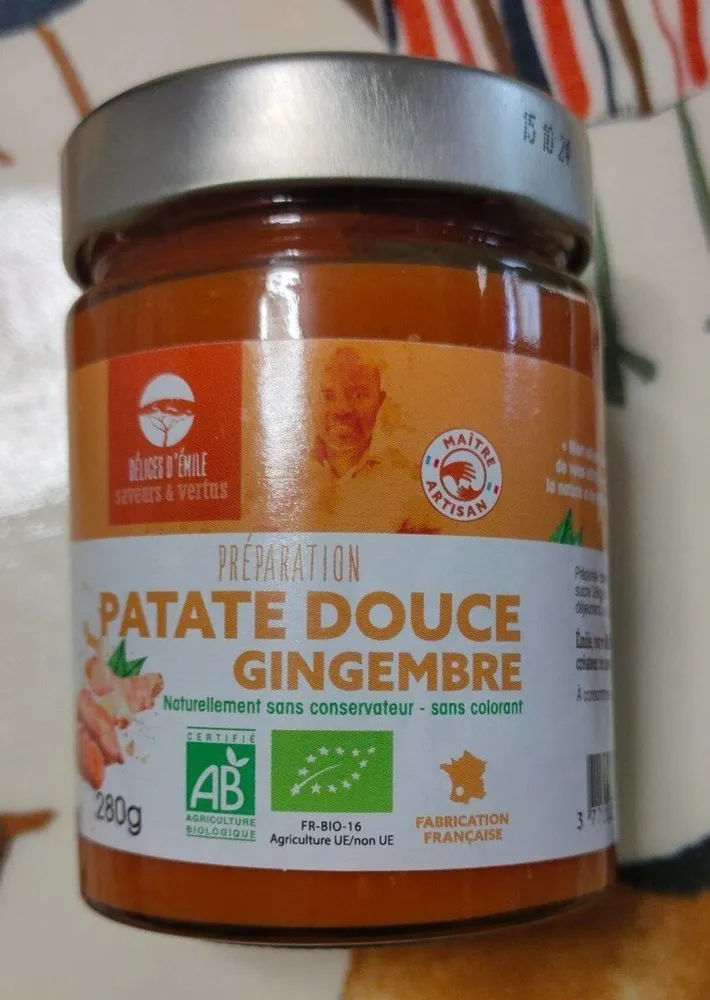 Préparation patate douce gingembre
