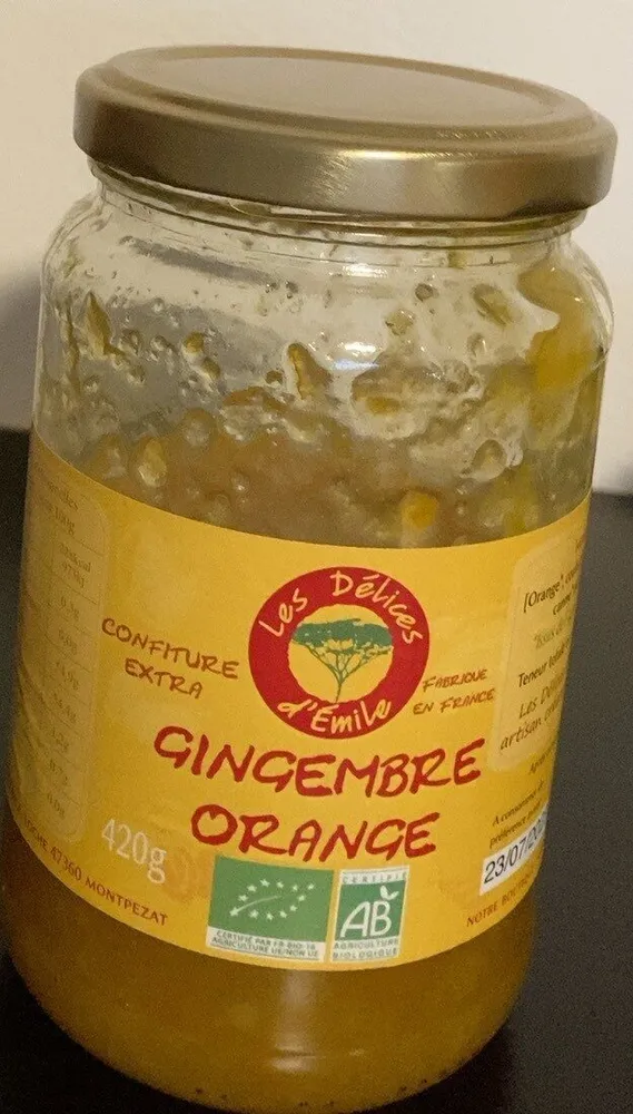 Confiture Gingembre Orange
