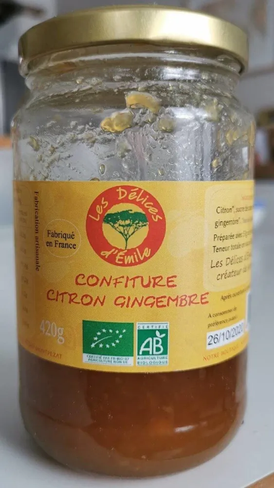 Confiture Citron Gingembre