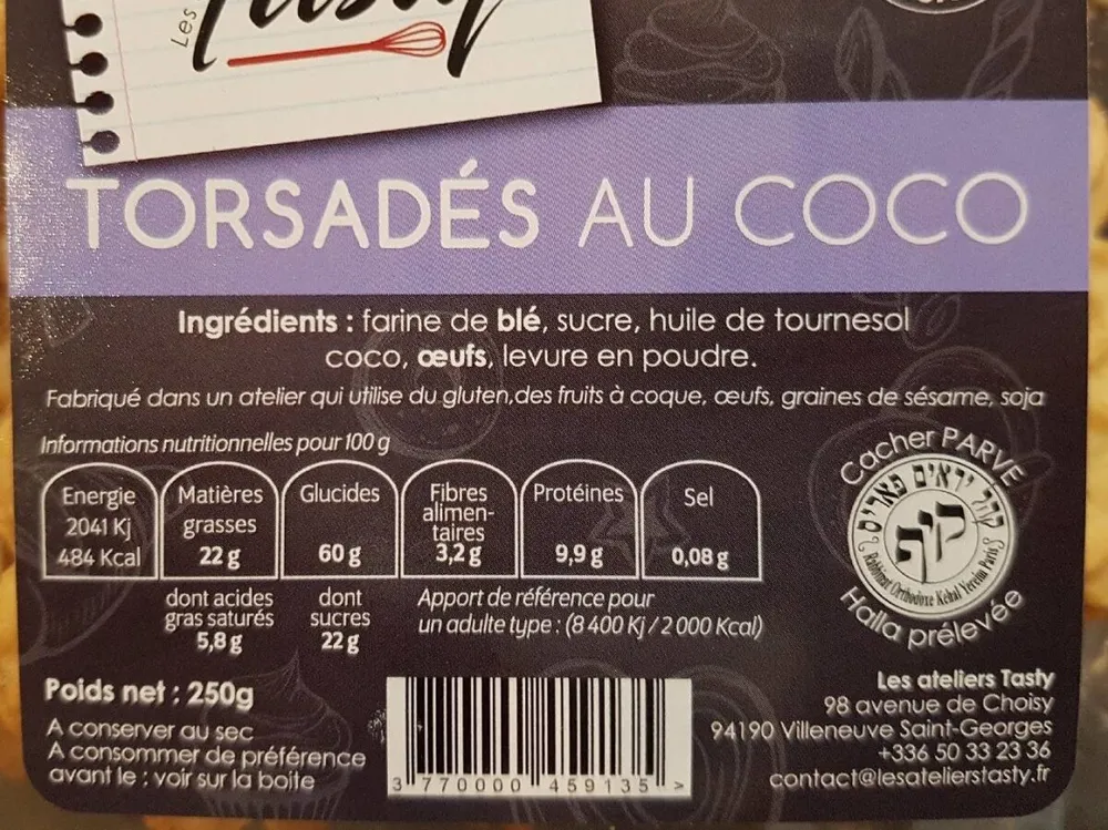 Tosardés au coco