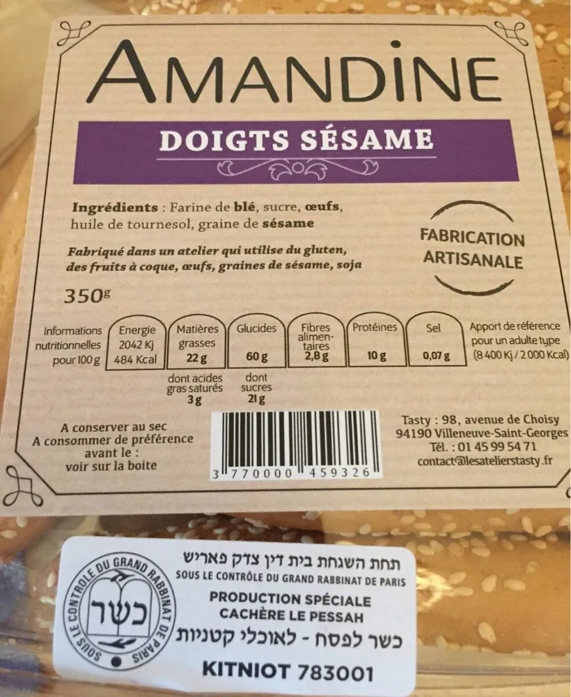 Doigts sesame