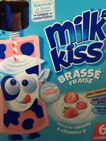 MILK KISS brassé fraise gourdes