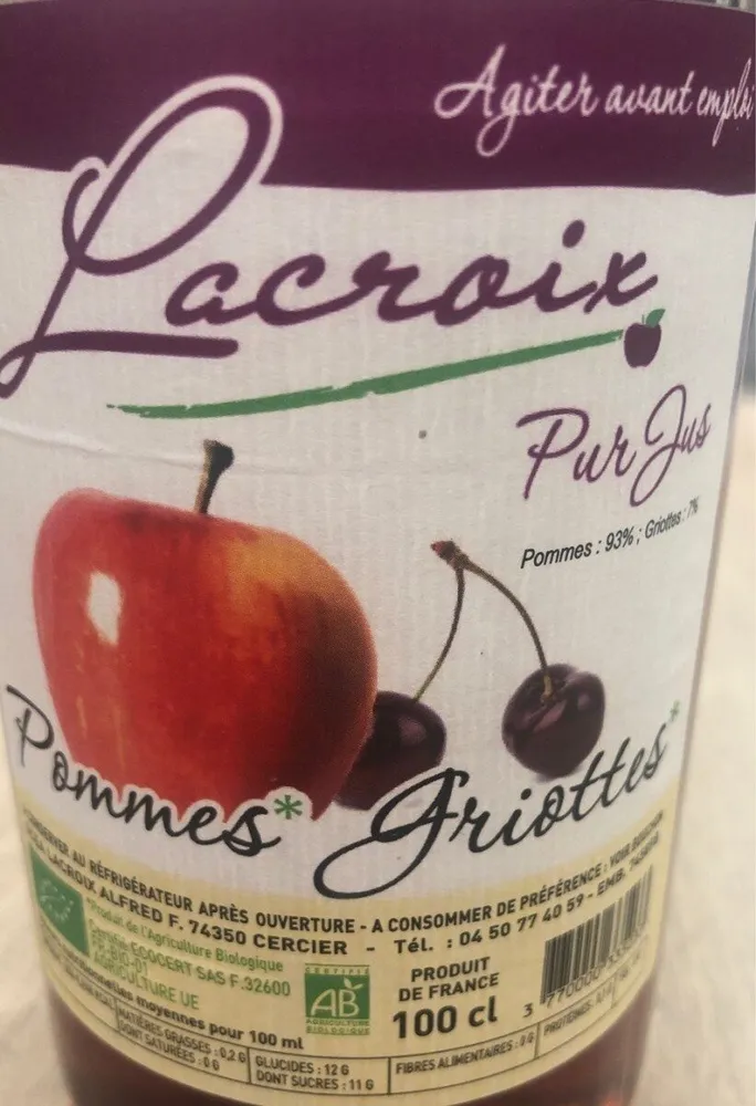pur jus pomme griottes