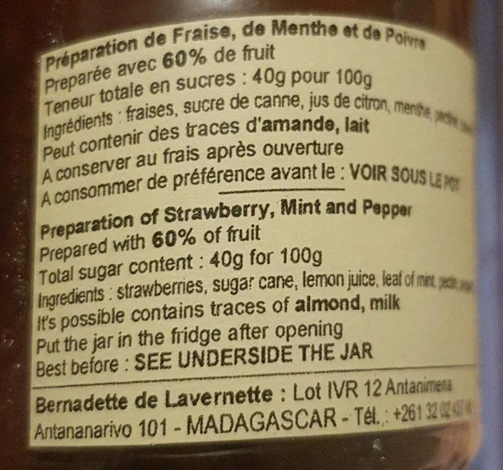 Fraise menthe poivre