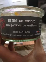 Effilé de canard aux pommes caramelisées