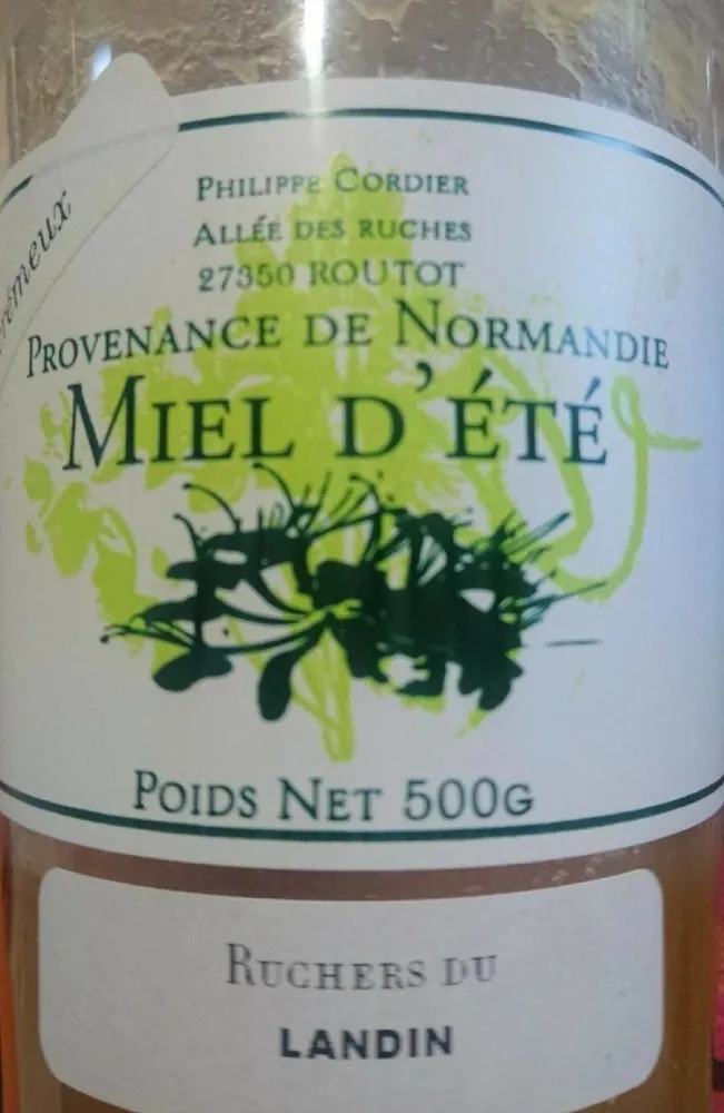 Miel d'été provenance de Normandie