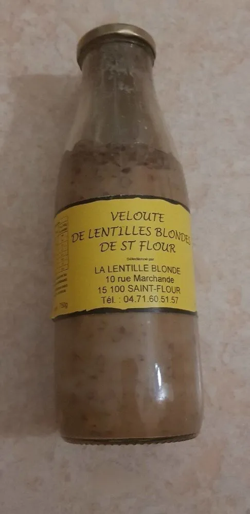 Velouté  de lentilles  blondes  de st flour