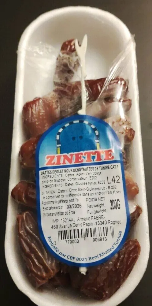 dattes deglet noir dénoyautées de Tunisie cat1