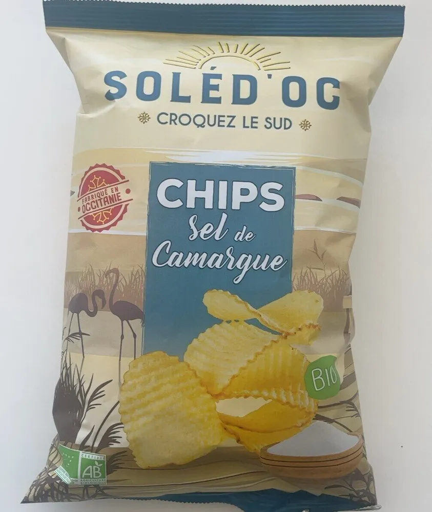 Chips de pomme terre bio au sel de camargue