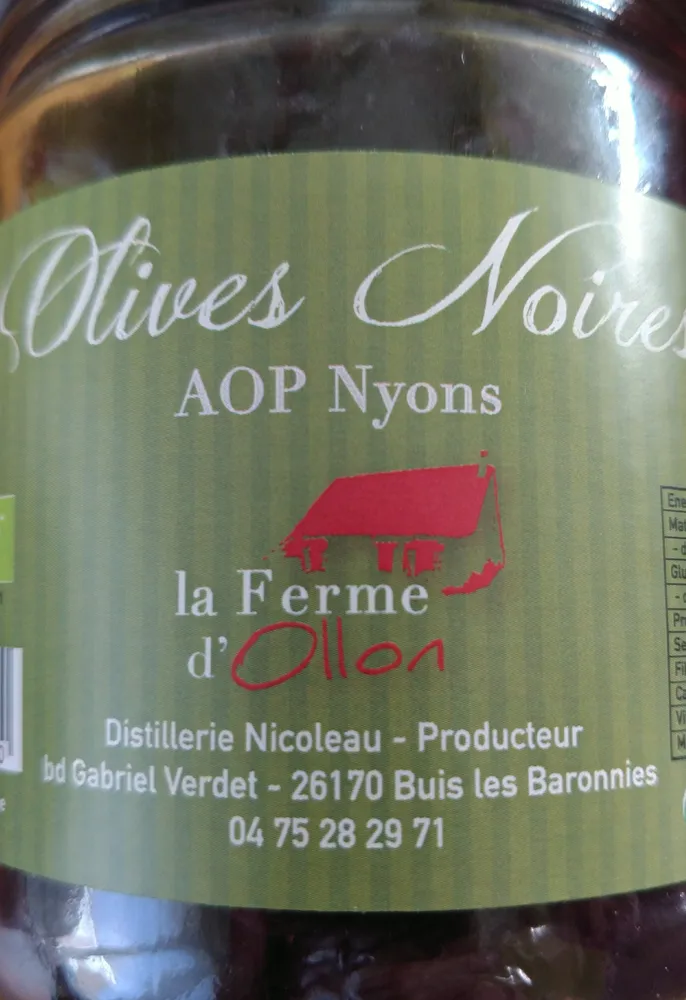 olives noires aop nyons
