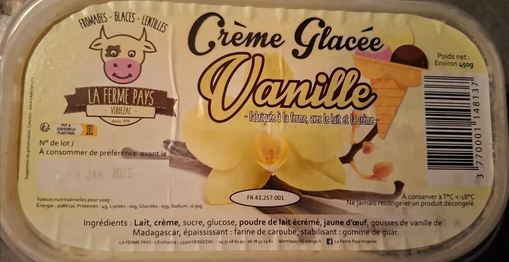 Glace aux oeufs rhum raisins