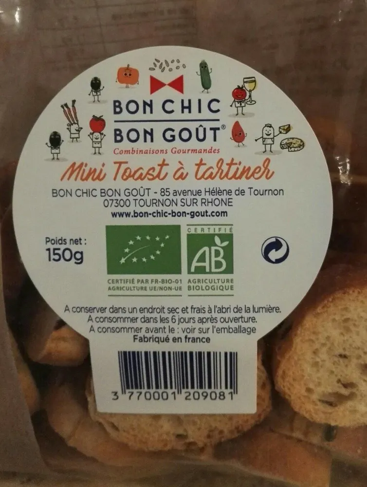 Mini toast à tartiner