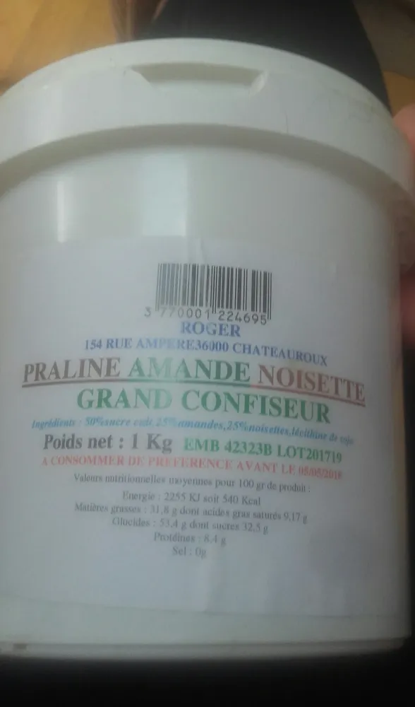 praliné amande noisette