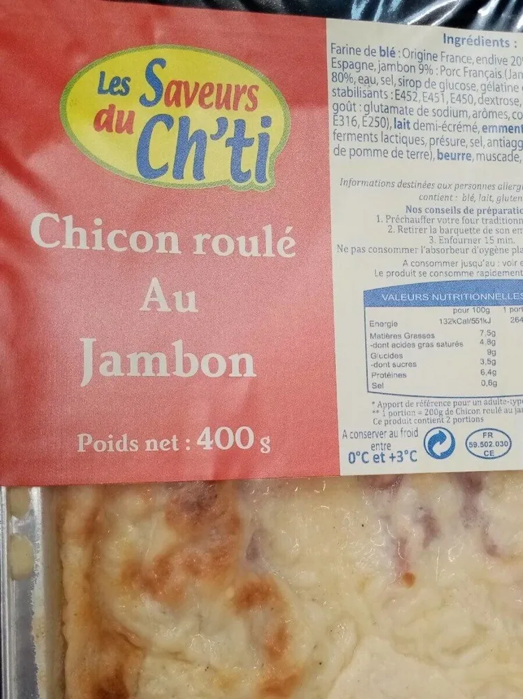 Chicon roulé au jambon