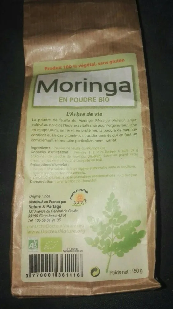 Moringa En Poudre Bio - 150 G - Nature & Partage