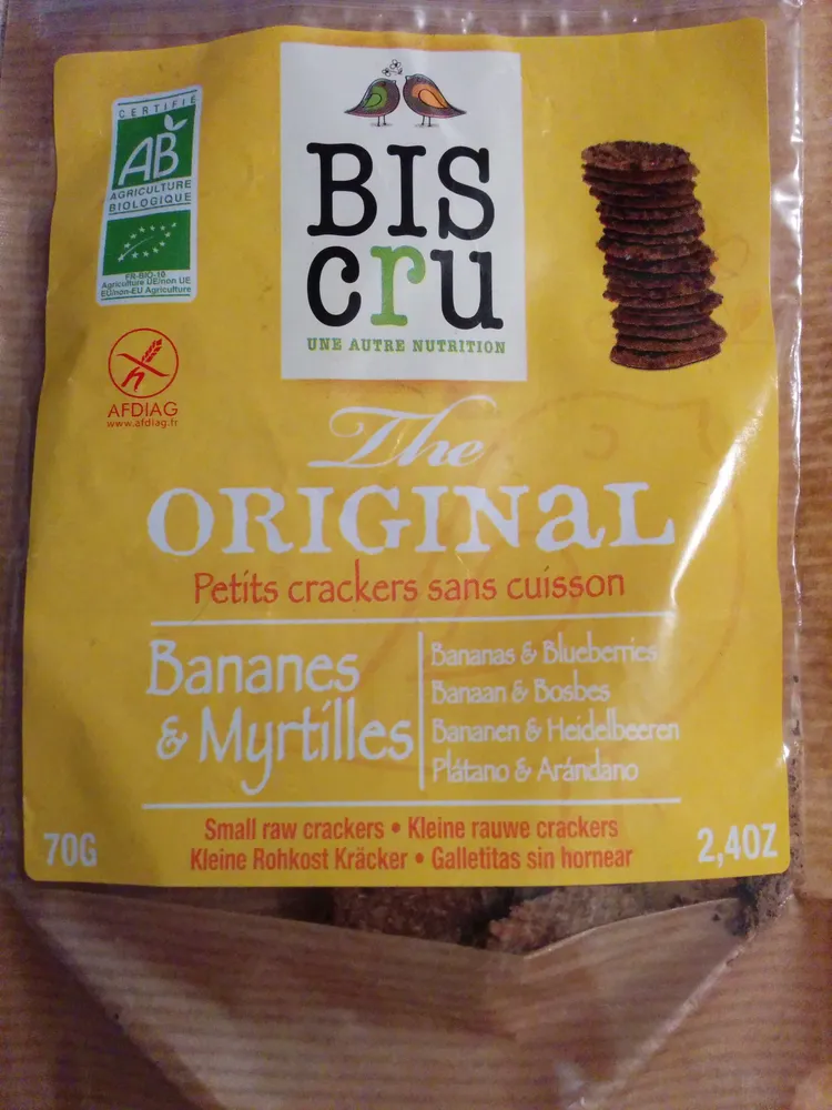 Petits crackers sans cuisson Bananes & Myrtilles