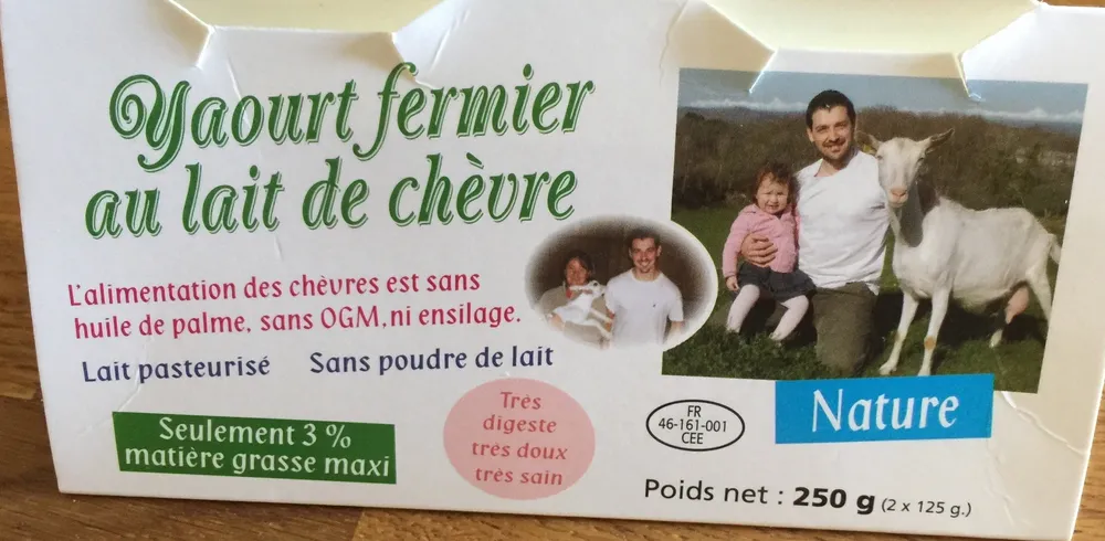 Yaourt fermier au lait de chèvre Nature