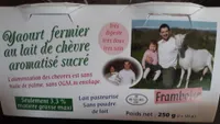 Yaourt fermier au lait de chèvre aromatisé