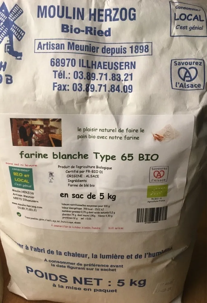 Farine blanche type 65 bio