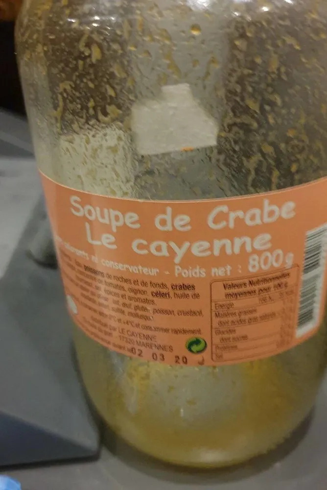 Soupe de crabe