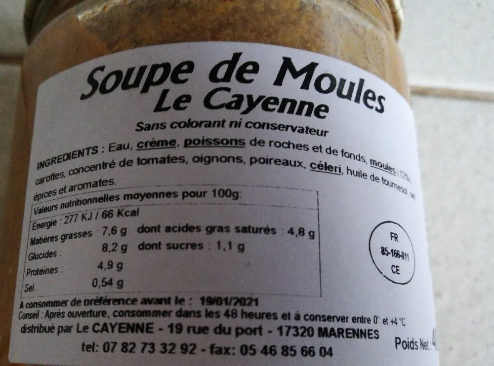 Soupe de mMoules