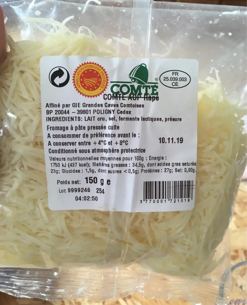 Comté rapé