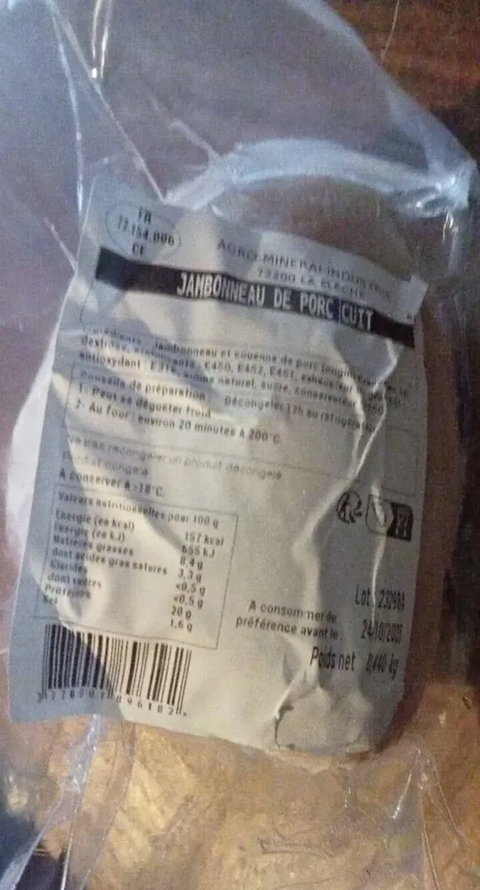 Jambonneau  de porc cuit