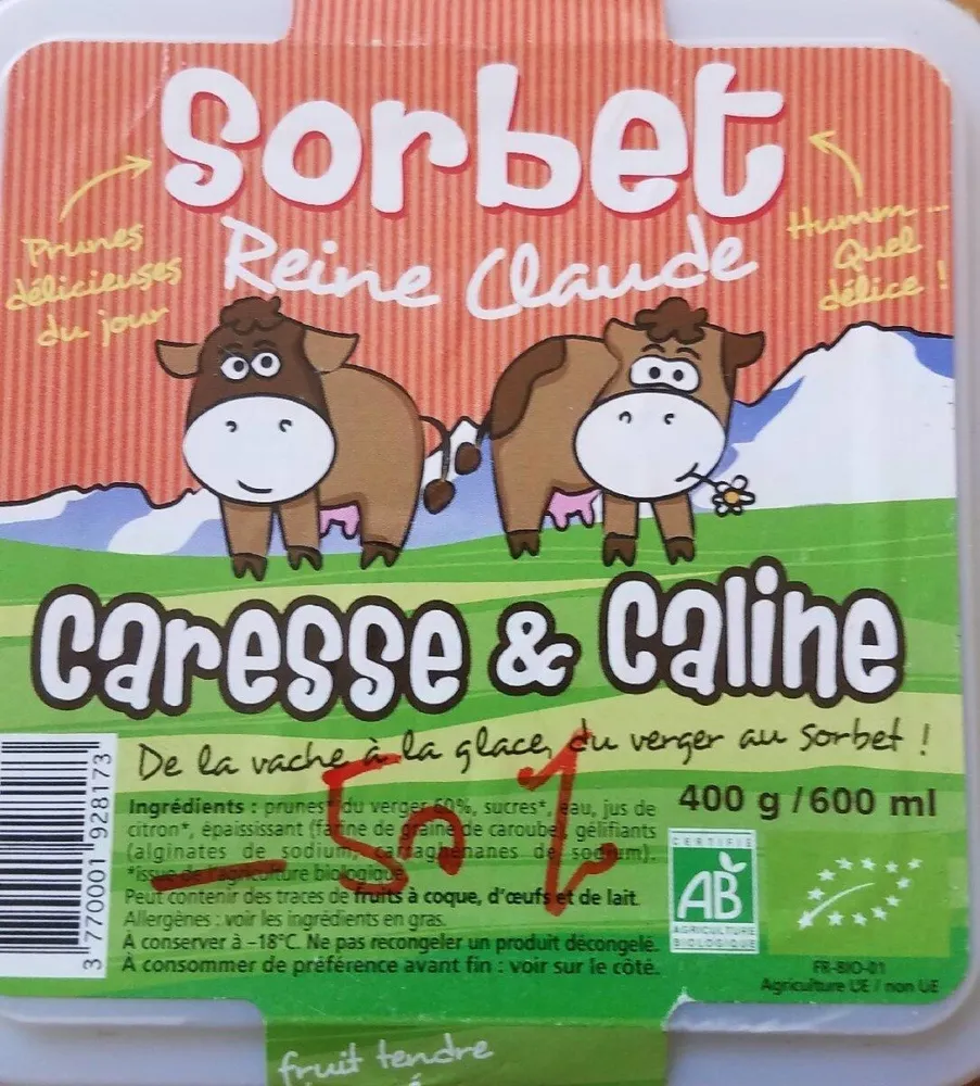 Sorbet reine claude